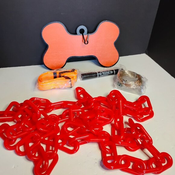 Halloween 7 ft Skeleton Dog Accessories Orange - Picture 2 of 14